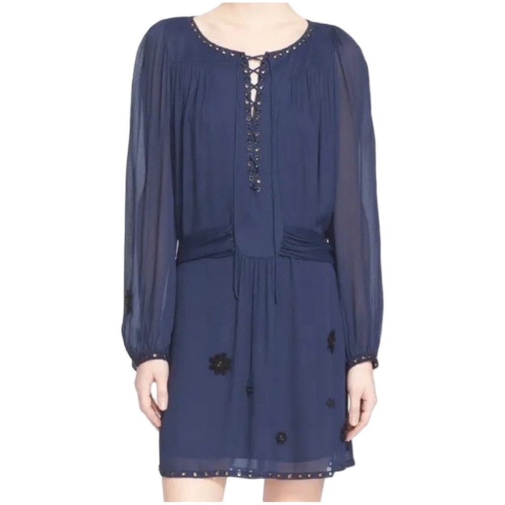 Elegant Navy Blue Women's Dress